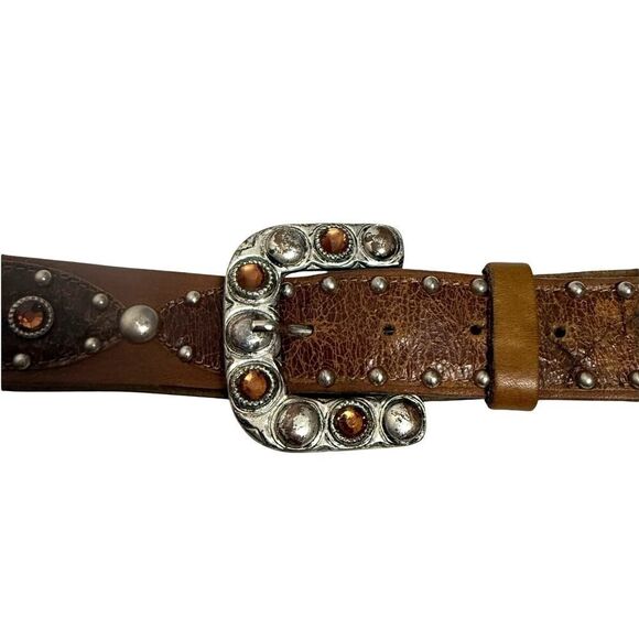 Leatherock Metal Stud Layered Detail Belt Women's Sz. XL - Picture 2 of 8